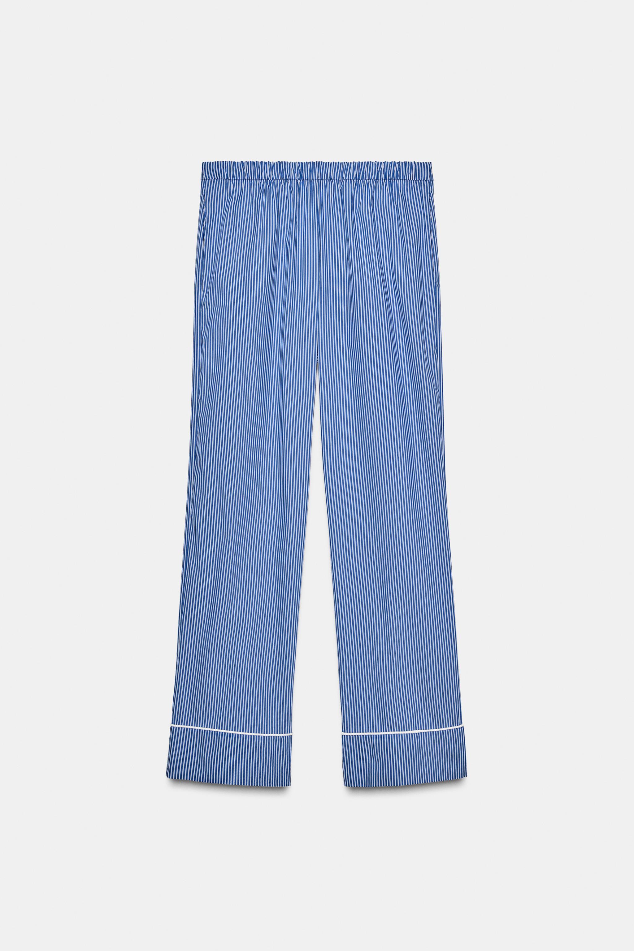 CONTRAST STRIPED PAJAMA PANTS